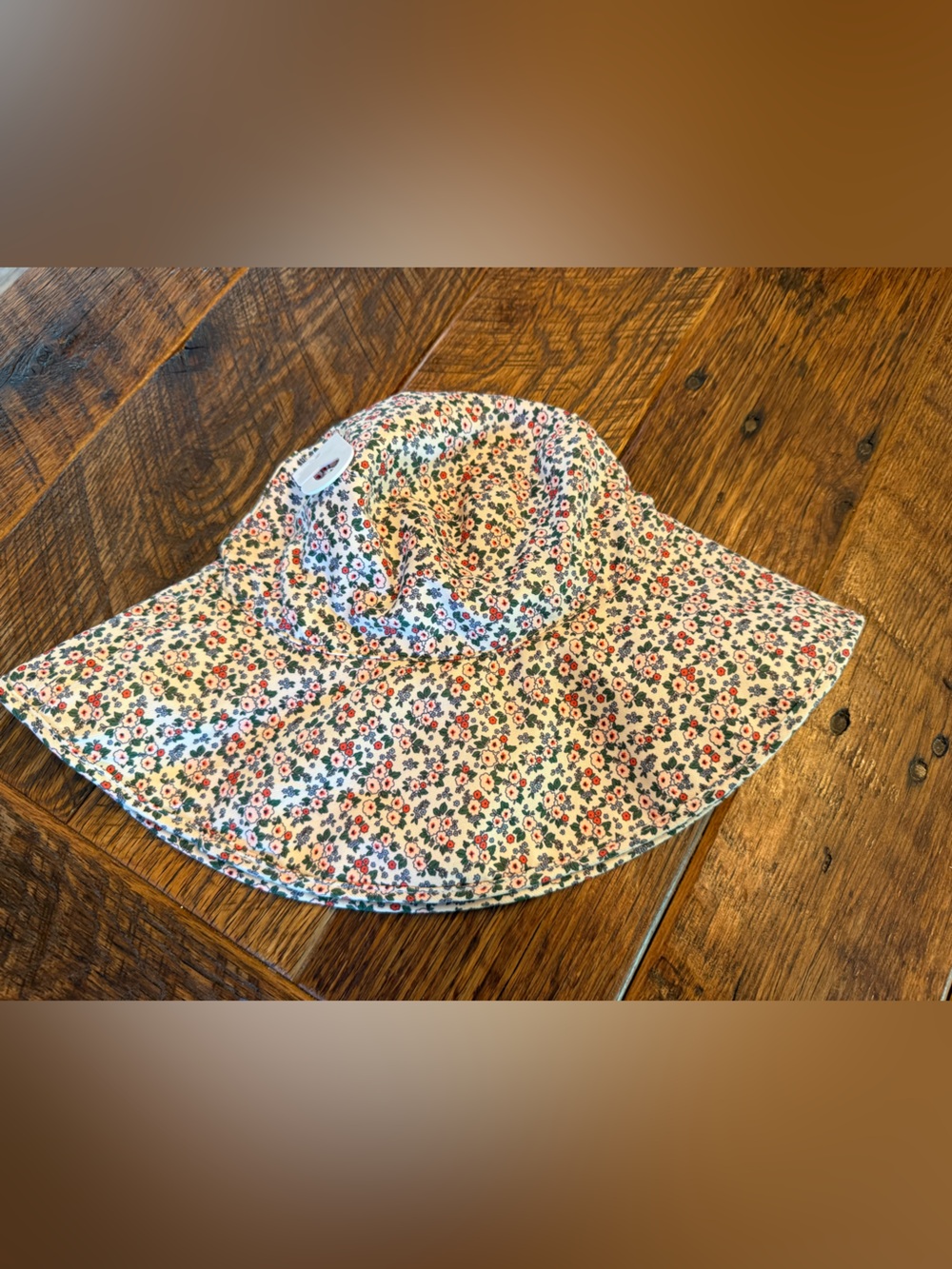 Floral Wide-Brim Sun Bucket Hat